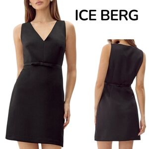 ICEBERG Black Sleeveless A Line Dress, VTG - Size 44 Euro / 8-10 US - NWT